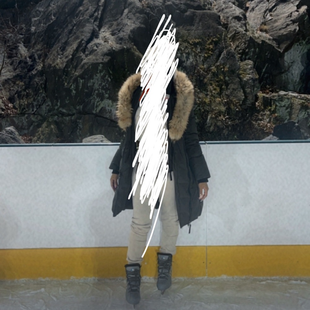 Mackage Black Puffer Coat with Fur Trim